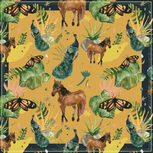AQUARELA CAVALO E ANIMAIS DO SÍTIO