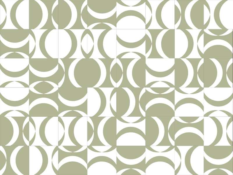 AZULEJOS PADRÃO SINUOSO VERDE E BRANCO 2