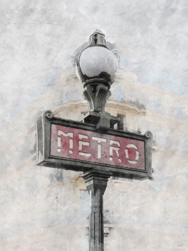 SKETCH ARQUITETONICO PARIS METRO