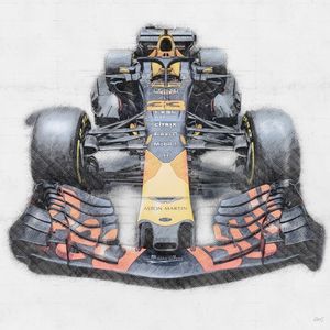 SKETCH RED BULL FORMULA 1 CAR