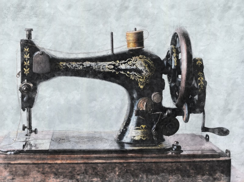 SKETCH MAQUINA DE COSTURA VINTAGE
