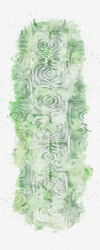 PANORAMICO VERTICAL MOTIVO INDIGENA 1 AQUARELA