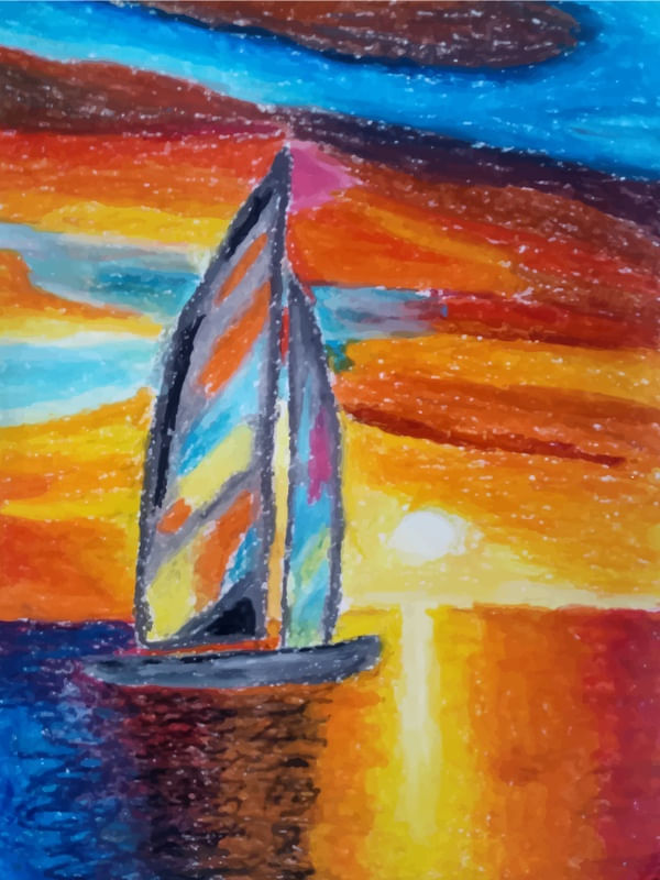 BARCO EM PÔR DO SOL