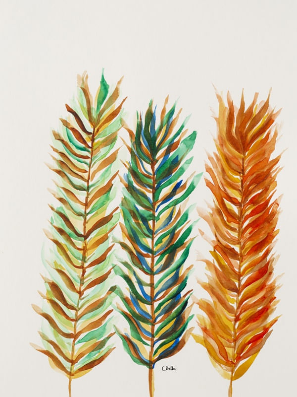 AQUARELA FOLHAGEM COLORIDA