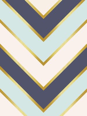 CHEVRON DOURADO AZUL E ROSA