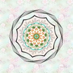 MANDALA ESTAMPAS LARANJA