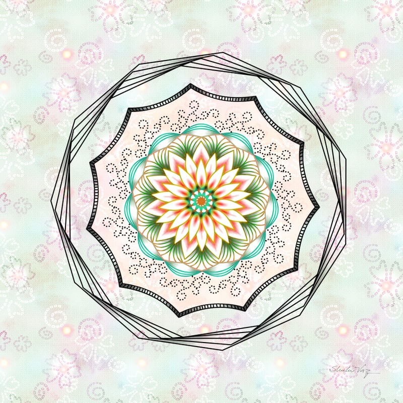 MANDALA ESTAMPAS LARANJA