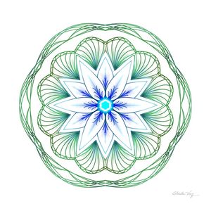 MANDALA VITÓRIA RÉGIA AZUL
