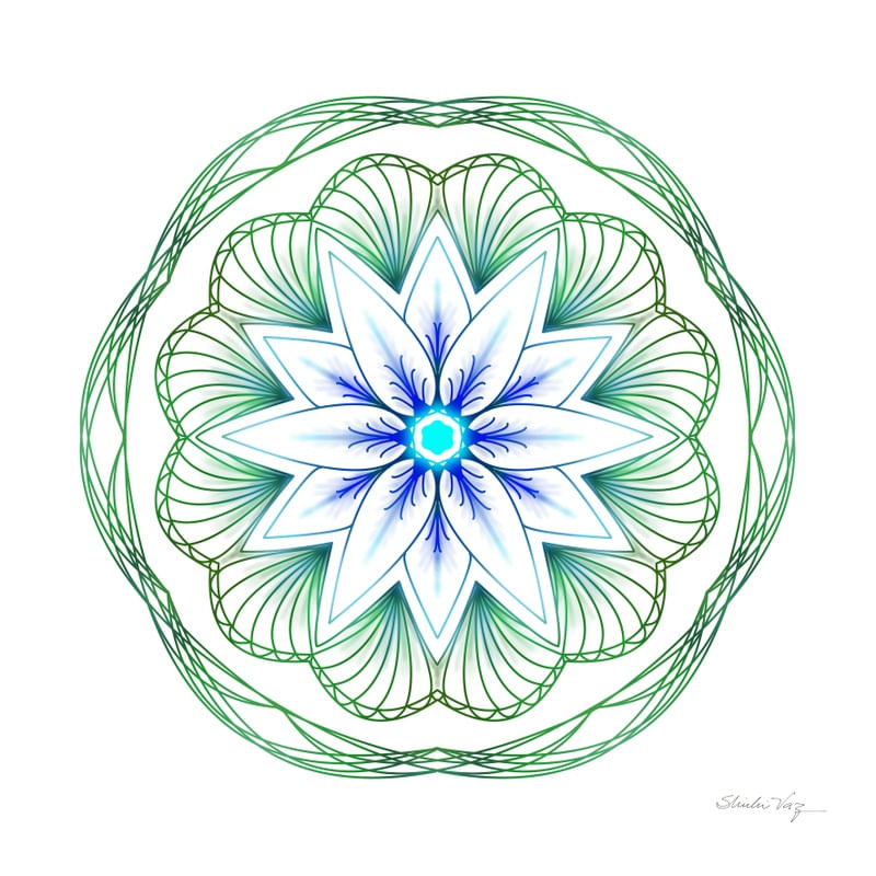MANDALA VITÓRIA RÉGIA AZUL