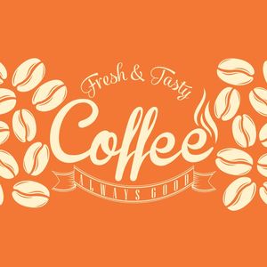 FRESH AND TASTY COFFEE SQUARE ORANGE