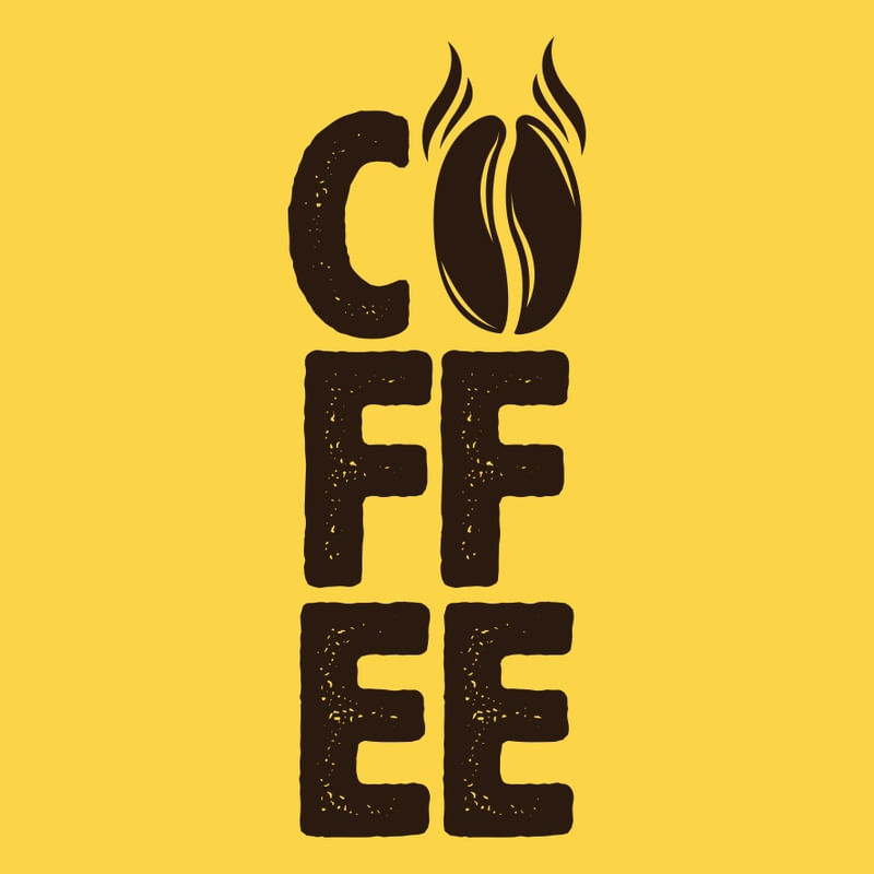 COFFEE QUADRADO FUNDO AMARELO
