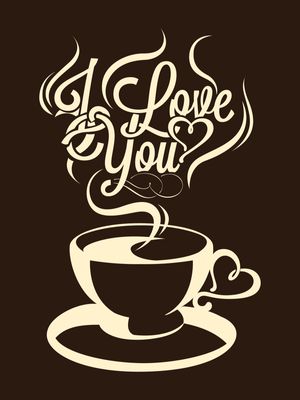 COFFEE I LOVE YOU BROWN