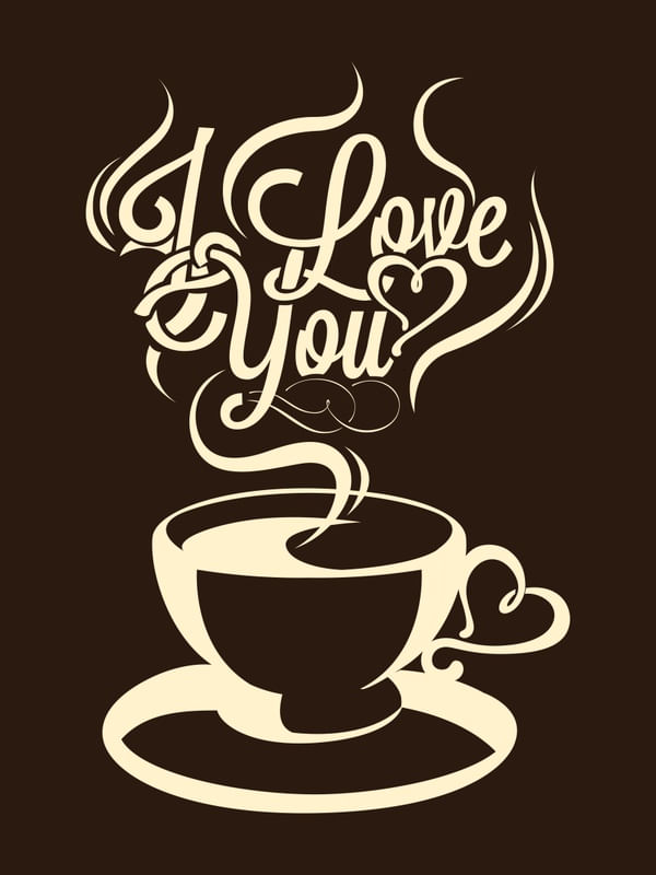 COFFEE I LOVE YOU BROWN