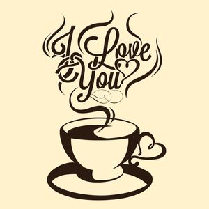 COFFEE I LOVE YOU SQUARE
