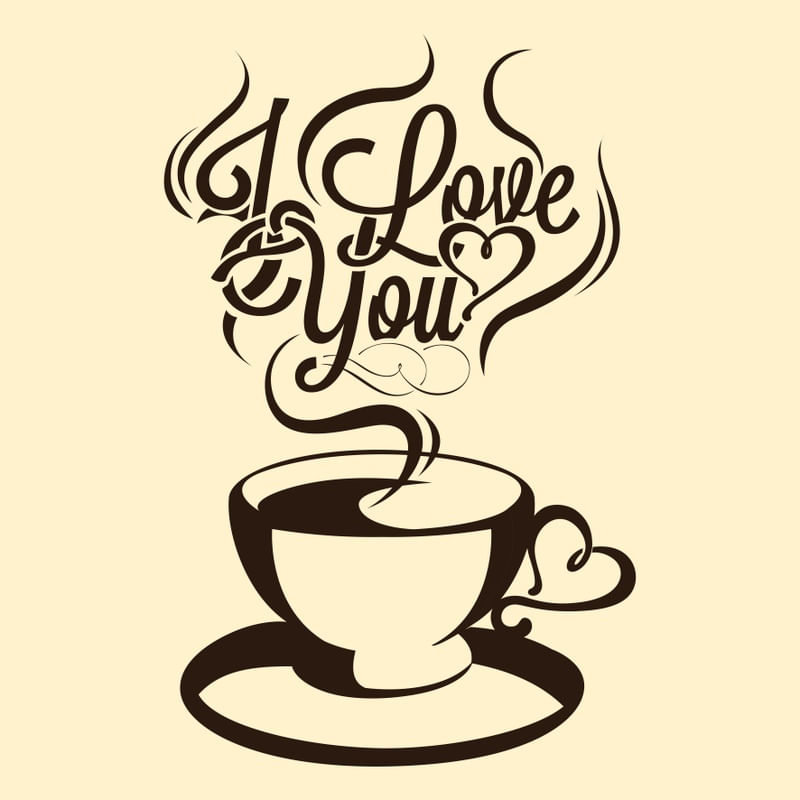 COFFEE I LOVE YOU SQUARE