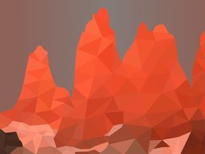 TORRES DEL PAINE NATIONAL PARK LOW POLY ART