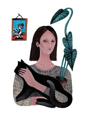 GATOS E PLANTAS