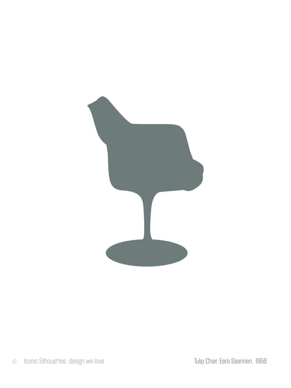 ICONIC SILHOUETTES. DESIGN WE LOVE - TULIP CHAIR, EERO SAARINEN-CINZA