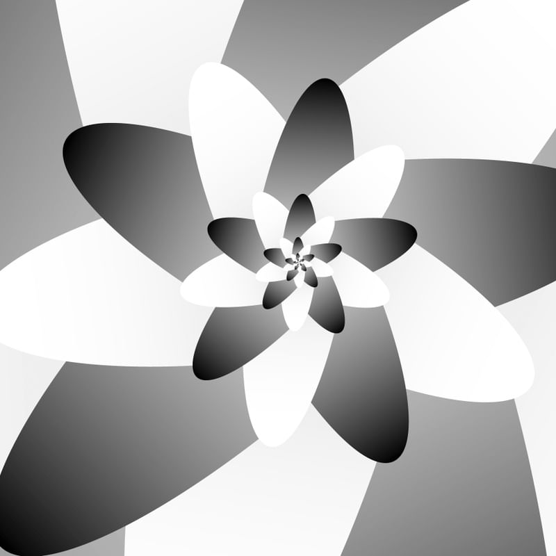 ABSTRACT BLACK & WHITE FLORAL