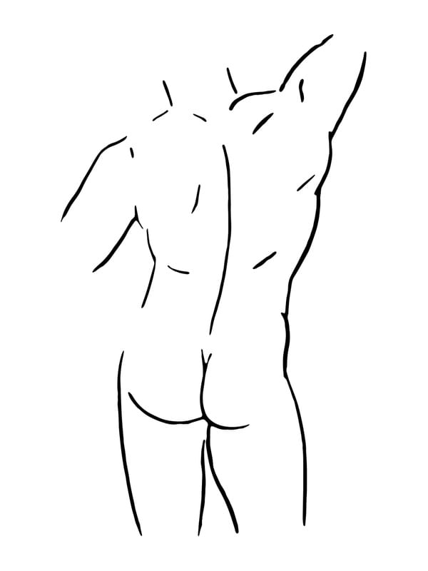 CORPO MASCULINO 2 - PRETO E BRANCO
