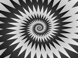 ABSTRACT SPIRAL IN BLACK AND WHITE