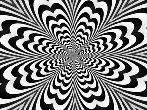 ABSTRACT SPIRAL BLACK AND WHITE