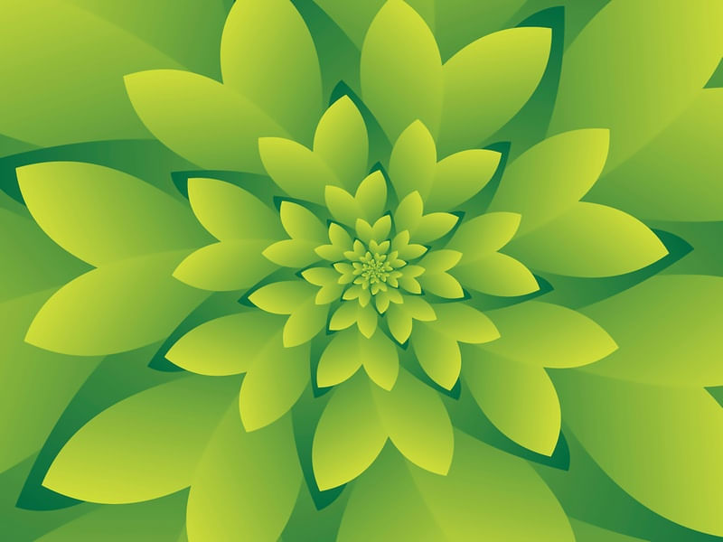 ABSTRACT GREEN FLORAL DESIGN