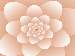 3D ABSTRACT ORANGE FLORAL SPIRAL
