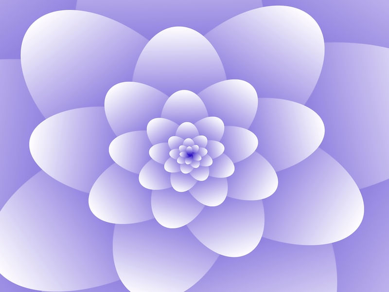 3D ABSTRACT PURPLE FLORAL SPIRAL