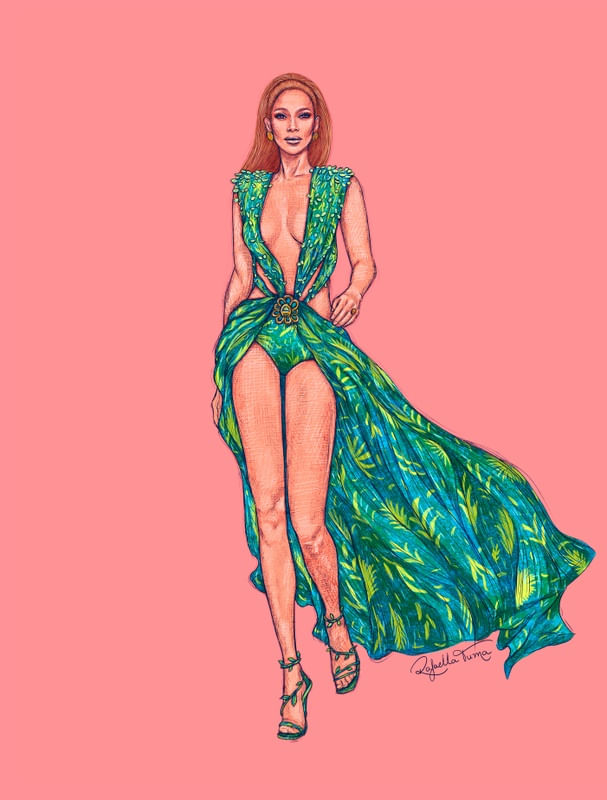 JLO - VOGUE -FUNDO ROSA