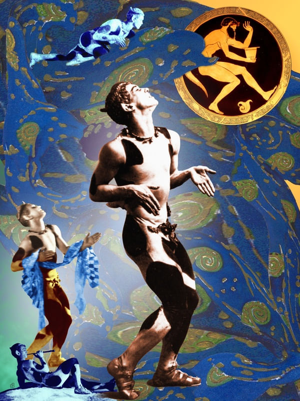 NIJINSKY RETRATO COLAGEM, FAUNO 1