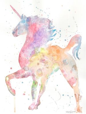 UNICÓRNIO AQUARELADO