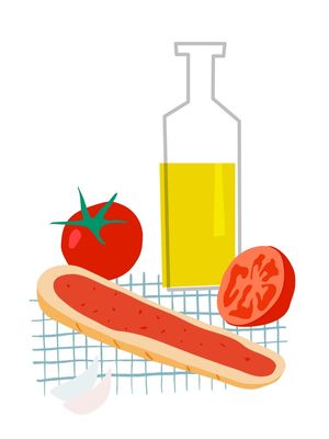 PÃO COM TOMATE E AZEITE