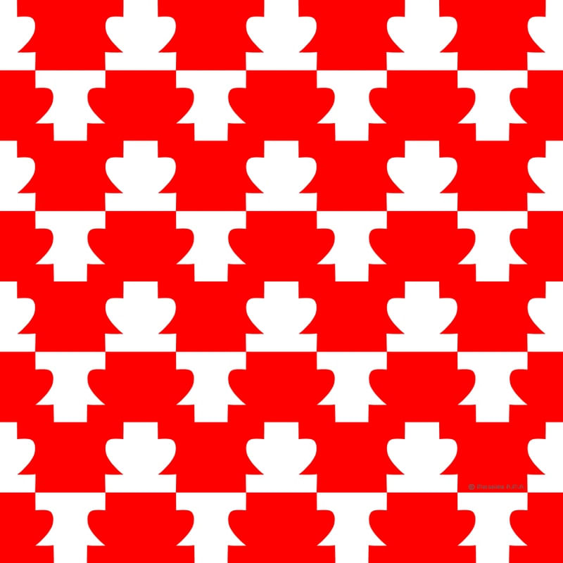 PADRÃO VERMELHO E BRANCO CORAÇÔES 2020