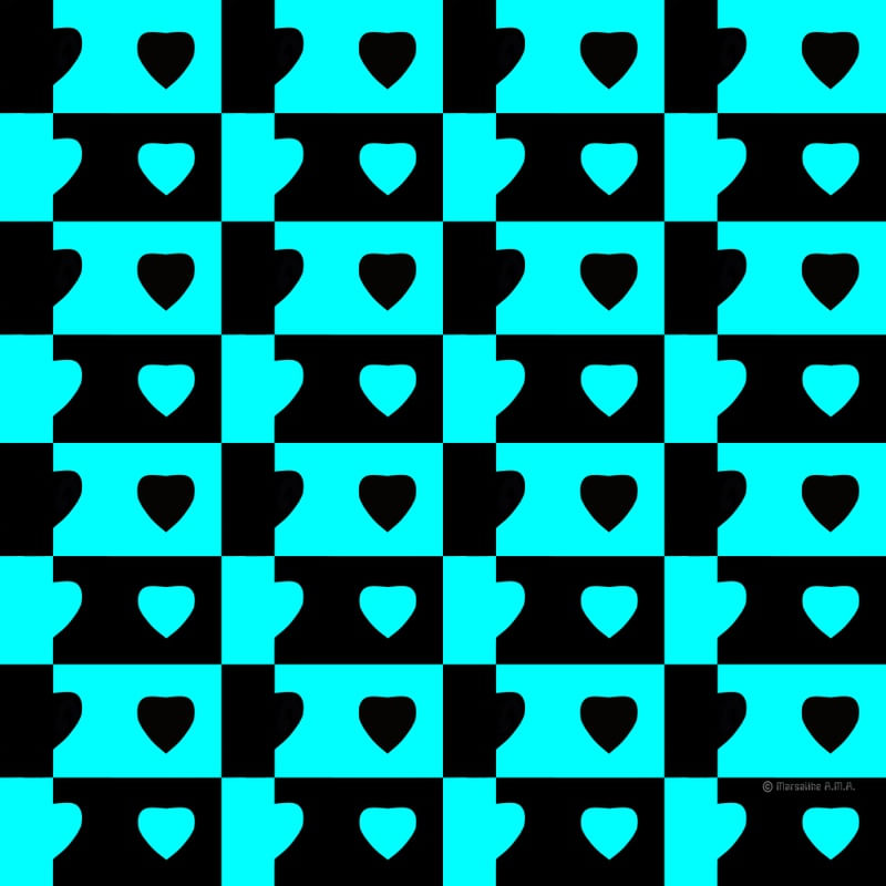 CORAÇÕES 2020 AZUL E PRETO