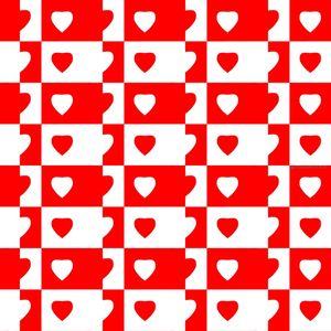 CORAÇÕES 2020 PADRÃO VERMELHO E BRANCO