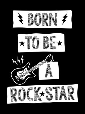 BORN TO BE A ROCK STAR BLACK