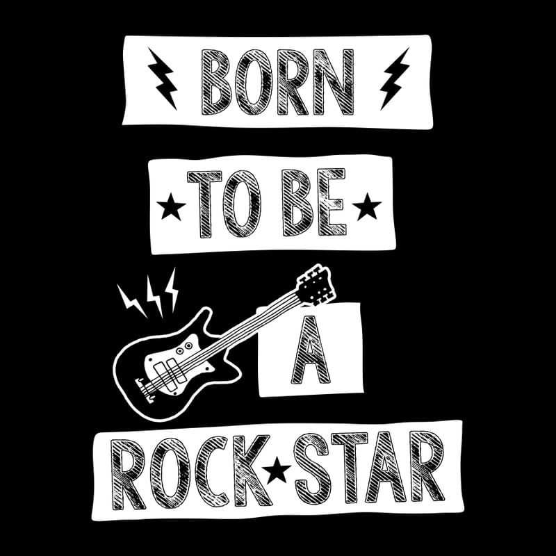 BORN TO BE A ROCK STAR BLACK SQUARE