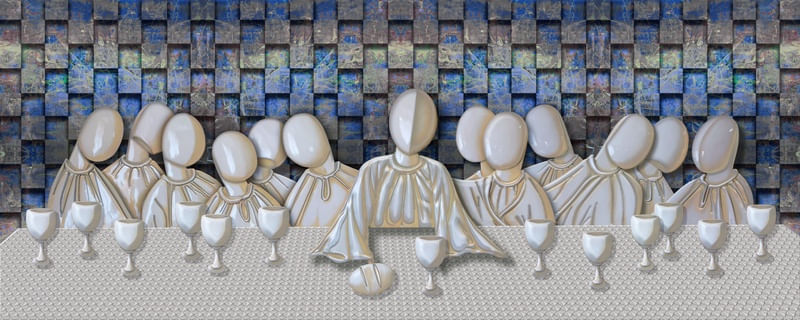 SANTA CEIA BLUE CHESS