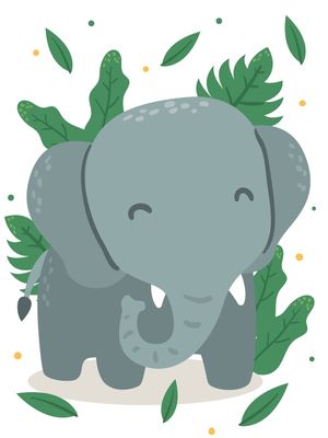ARTE INFANTIL ELEFANTE SAFARI