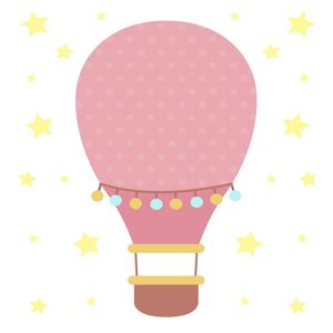 ARTE INFANTIL BALÃO ROSA