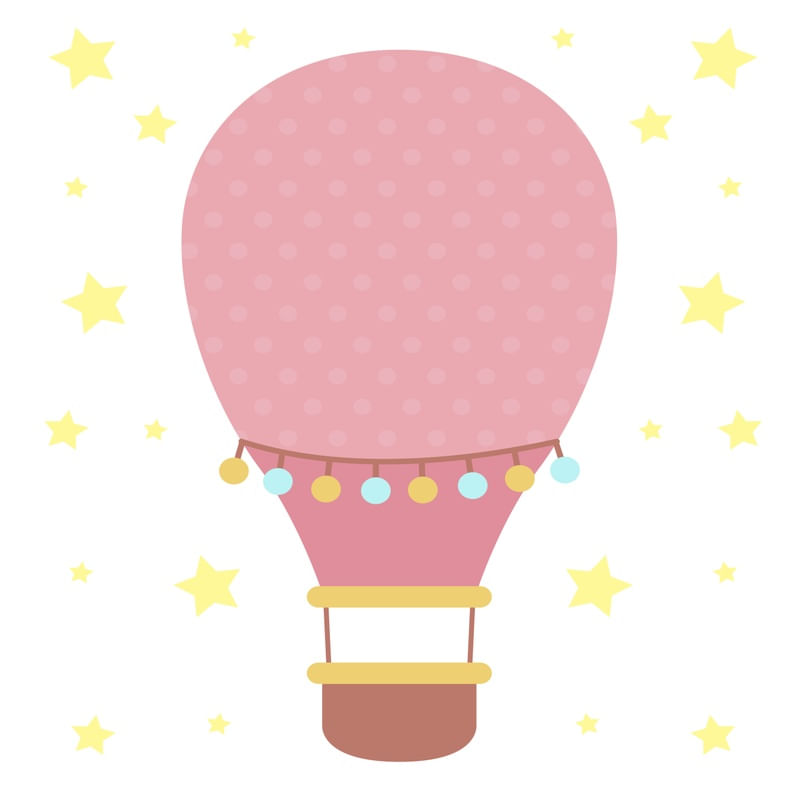 ARTE INFANTIL BALÃO ROSA
