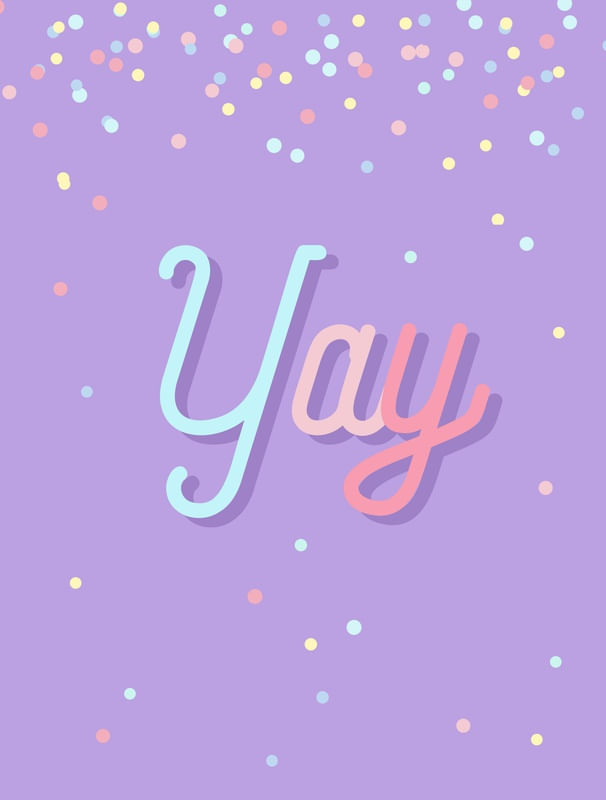 HAPPY WITH CONFETTI