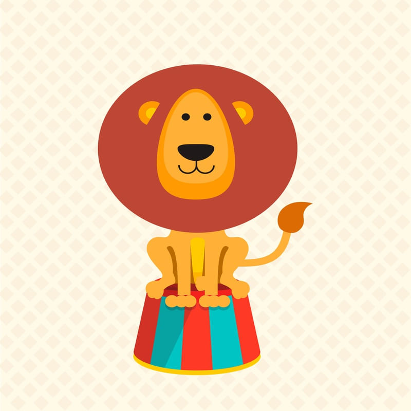 ARTE INFANTIL CIRCO LEÃO