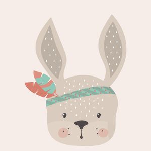 ARTE INFANTIL COELHO INDIAN