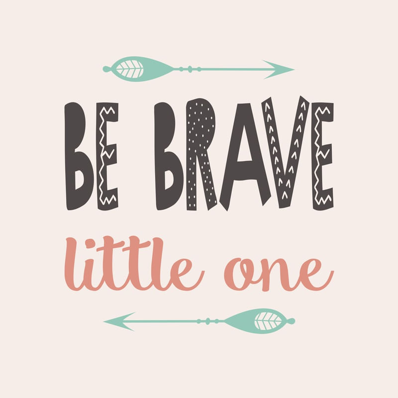 ARTE INFANTIL BE BRAVE FLECHAS 1