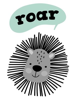 ARTE INFANTIL LEÃO ROAR