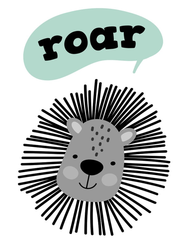 ARTE INFANTIL LEÃO ROAR
