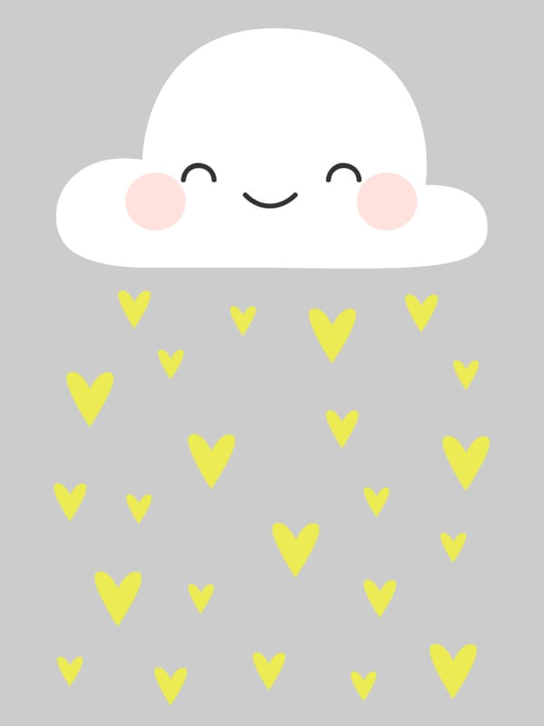 ARTE INFANTIL NUVEM CHUVA AMOR 1