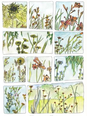 QUADRINHOS FLORAL AQUARELA